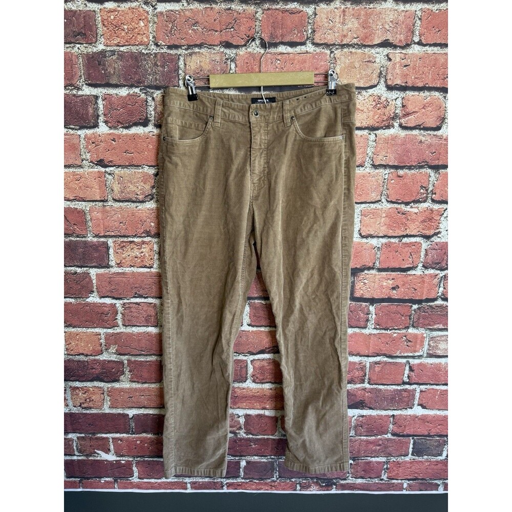 Rip Curl Straight Fit Stretch 5-Pocket Corduroy Jeans Pants Brown Men's 34 x 29